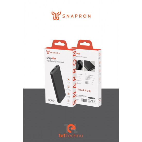 SNAPRON SNP 3001 SİYAH POWERBANK 10.000 mAh. Usb kablo dahil
