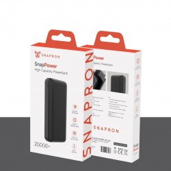 SNAPRON SNP 3002 SİYAH POWERBANK 20.000 mAh. Usb kablo dahil